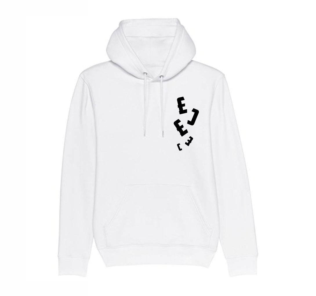 White Displacement Hoodie